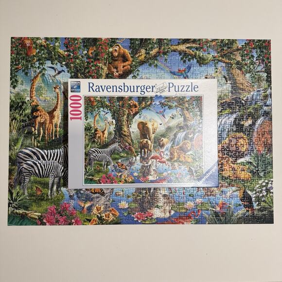Ravensburger Adventures in The Jungle-1000 Piece Jigsaw Puzzle Complete Animals - Picture 1 of 6